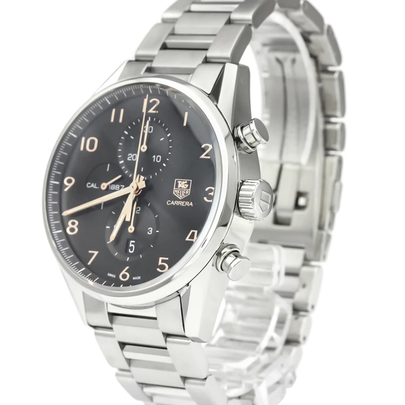 Tag Heuer Black Stainless Steel Carrera Calibre 1887 Men's Wristwatch 43MM For Men 1 Tag Heuer Black Stainless Steel Carrera Calibre 1887 Men's Wristwatch 43MM For Men
