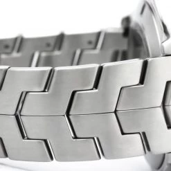 Tag Heuer Silver Stainless Steel Link Calibre 5 Day-Date Men's Wristwatch 42MM For Men -Tag Heuer Sales Shop luxury men tag heuer used watches p185035 003