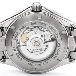 Tag Heuer Silver Stainless Steel Link Calibre 5 Day-Date Men's Wristwatch 42MM For Men -Tag Heuer Sales Shop luxury men tag heuer used watches p185035 005