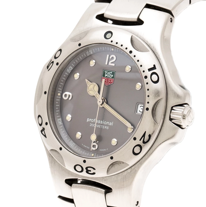 Tag Heuer Grey Stainless Steel Kirium WL1111 Men's Wristwatch 40 Mm For Men 2 Tag Heuer Grey Stainless Steel Kirium WL1111 Men's Wristwatch 40 Mm For Men - Image 2