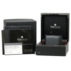 Tag Heuer Black Stainless Steel Aquaracer Chronograph Grand Date CAF101A Men's Wristwatch 44MM For Men -Tag Heuer Sales Shop luxury men tag heuer used watches p226347 008