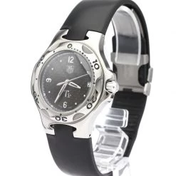 Tag Heuer Black Stainless Steel And Rubber Kirium WL1180 Men's Wristwatch 36MM For Men