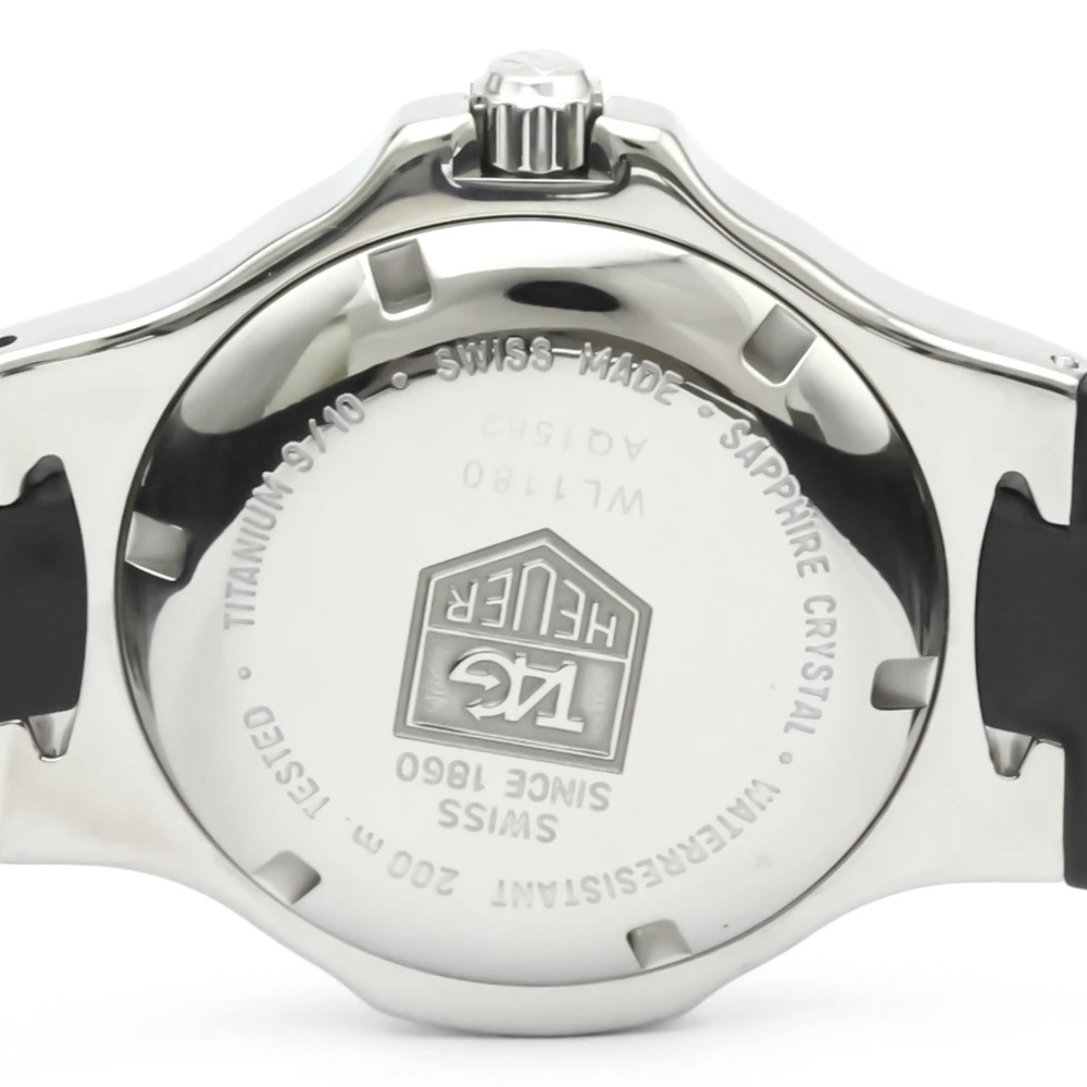 Tag Heuer Black Stainless Steel And Rubber Kirium WL1180 Men's Wristwatch 36MM For Men 3 Tag Heuer Black Stainless Steel And Rubber Kirium WL1180 Men's Wristwatch 36MM For Men - Image 3