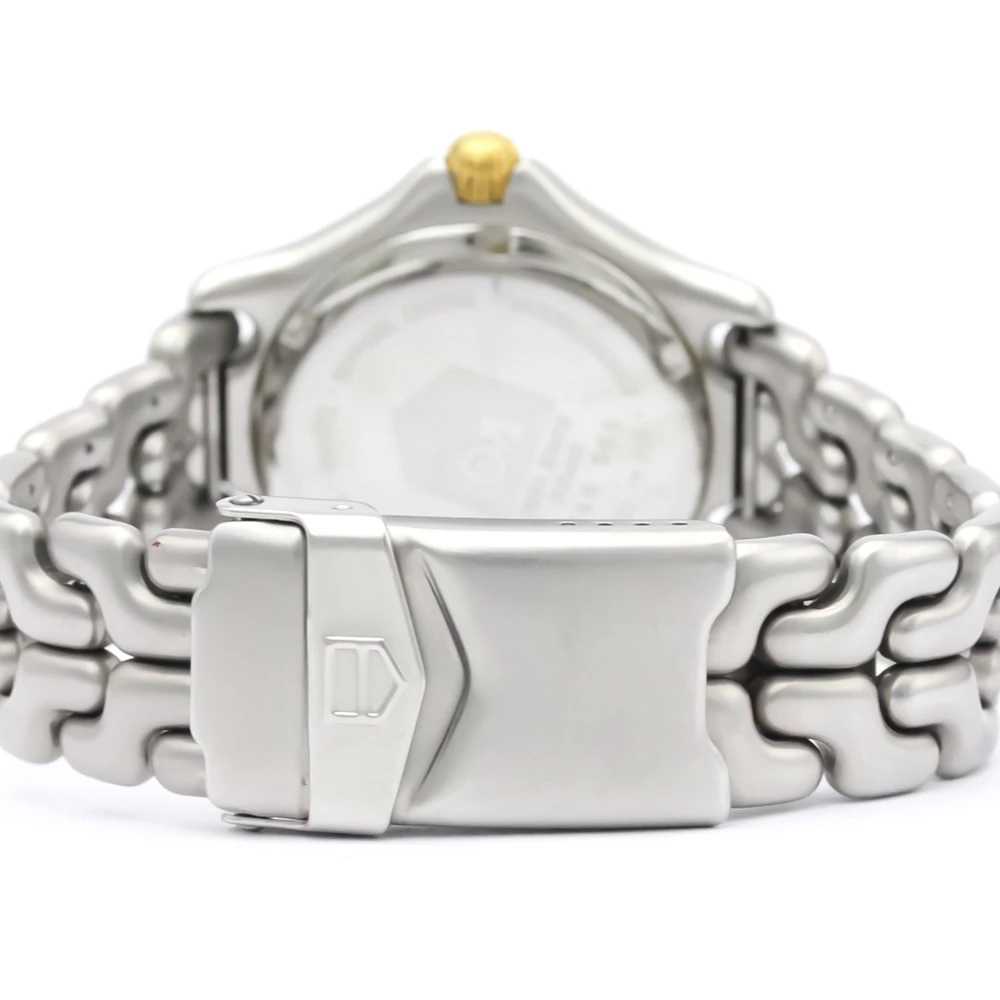 Tag Heuer Gray 18K Yellow Gold Plated Stainless Steel Sel Professional 200M S95.813 Men's Wristwatch 34 MM For Men 4 Tag Heuer Gray 18K Yellow Gold Plated Stainless Steel Sel Professional 200M S95.813 Men's Wristwatch 34 MM For Men - Image 4