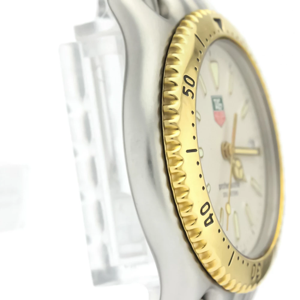 Tag Heuer Gray 18K Yellow Gold Plated Stainless Steel Sel Professional 200M S95.813 Men's Wristwatch 34 MM For Men 5 Tag Heuer Gray 18K Yellow Gold Plated Stainless Steel Sel Professional 200M S95.813 Men's Wristwatch 34 MM For Men - Image 5