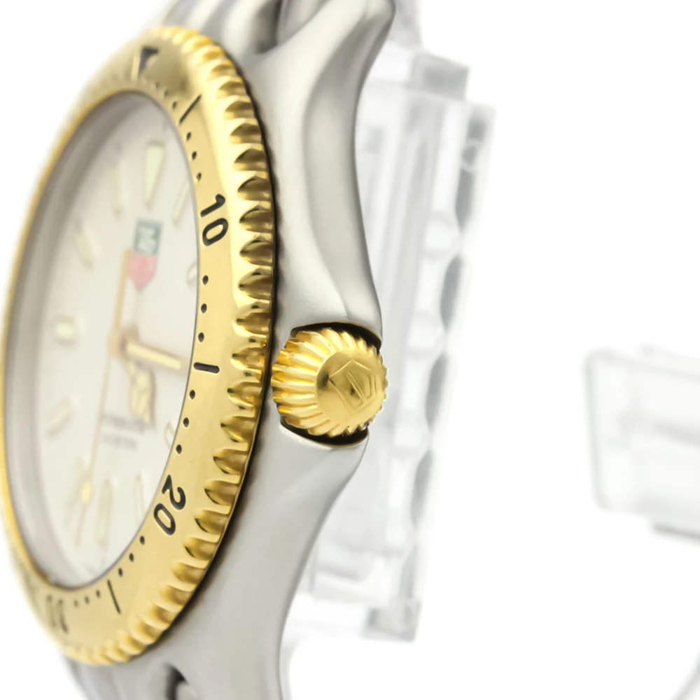 Tag Heuer Gray 18K Yellow Gold Plated Stainless Steel Sel Professional 200M S95.813 Men's Wristwatch 34 MM For Men 6 Tag Heuer Gray 18K Yellow Gold Plated Stainless Steel Sel Professional 200M S95.813 Men's Wristwatch 34 MM For Men - Image 6