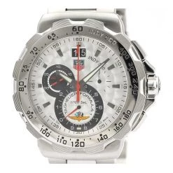 Tag Heuer Silver Stainless Steel Formula 1 Indy CAH101B Men's Wristwatch 44 MM For Men