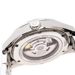 Tag Heuer Silver White Stainless Steel Carrera Caliber 5 WAR201D.BA0723 Men's Wristwatch 40 Mm For Men -Tag Heuer Sales Shop luxury men tag heuer used watches p243519 003