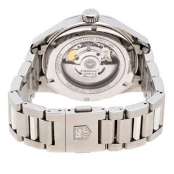 Tag Heuer Silver White Stainless Steel Carrera Caliber 5 WAR201D.BA0723 Men's Wristwatch 40 Mm For Men -Tag Heuer Sales Shop luxury men tag heuer used watches p243519 007