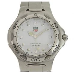 Tag Heuer White Stainless Steel Kirium WL1110 Men's Wristwatch 41 MM For Men
