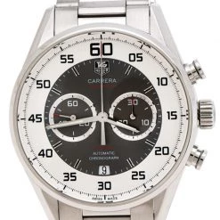 Tag Heuer Grey Stainless Steel Carrera Calibre 36 Flyback CAR2B11.BA0799 Men's Wristwatch 43 Mm For Men -Tag Heuer Sales Shop luxury men tag heuer used watches p258743 001