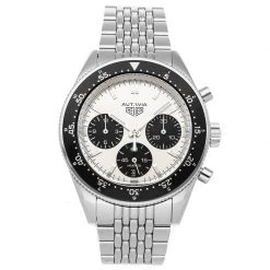 Tag Heuer Black/White Stainless Steel Heuer Heritage "Jack Heauer Limited Edition" CBE2111.BA0687 Men's Wristwatch 42 MM For Men