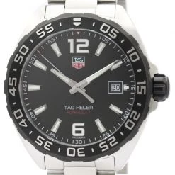 Tag Heuer Black Stainless Steel Formula 1 WAZ1110 Men's Wristwatch 41MM For Men