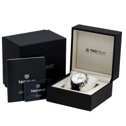 Tag Heuer Silver White Stainless Steel Leather Carrera Caliber 16 CV2A1AC Men's Wristwatch 43 Mm For Men 15 Tag Heuer Silver White Stainless Steel Leather Carrera Caliber 16 CV2A1AC Men's Wristwatch 43 Mm For Men -Tag Heuer Sales Shop luxury men tag heuer used watches p269969 001