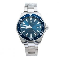Tag Heuer Blue Stainless Steel Aquaracer WAY101C.BA0746 Men's Wristwatch 43 Mm For Men