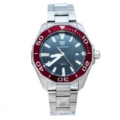 Tag Heuer Black/Red Stainless Steel Aquaracer WAY101B.BA0746 Men's Wristwatch 43 Mm For Men