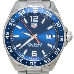 Tag Heuer Blue Stainless Steel Formula 1 WAZ1010.BA0842 Men's Wristwatch 43 Mm For Men -Tag Heuer Sales Shop luxury men tag heuer used watches p315571 008