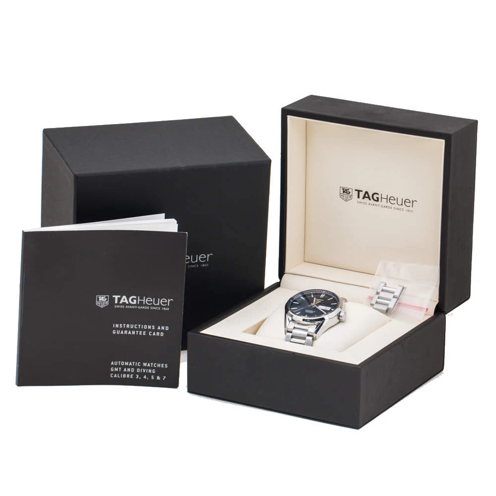 TAG Heuer Blue Stainless Steel Carrera Calibre 5 WAR201E.BA0723 Men's Wristwatch 41 Mm For Men 8 TAG Heuer Blue Stainless Steel Carrera Calibre 5 WAR201E.BA0723 Men's Wristwatch 41 Mm For Men - Image 8