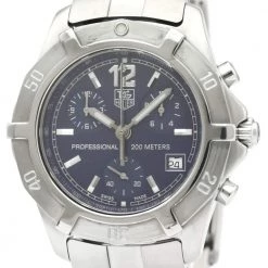 Tag Heuer Blue Stainless Steel 2000 Exclusive Chronograph CN1112 Quartz Men's Wristwatch 38 MM For Men 9 Tag Heuer Blue Stainless Steel 2000 Exclusive Chronograph CN1112 Quartz Men's Wristwatch 38 MM For Men -Tag Heuer Sales Shop luxury men tag heuer used watches p331241 002