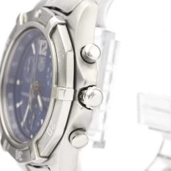 Tag Heuer Blue Stainless Steel 2000 Exclusive Chronograph CN1112 Quartz Men's Wristwatch 38 MM For Men 10 Tag Heuer Blue Stainless Steel 2000 Exclusive Chronograph CN1112 Quartz Men's Wristwatch 38 MM For Men -Tag Heuer Sales Shop luxury men tag heuer used watches p331241 003