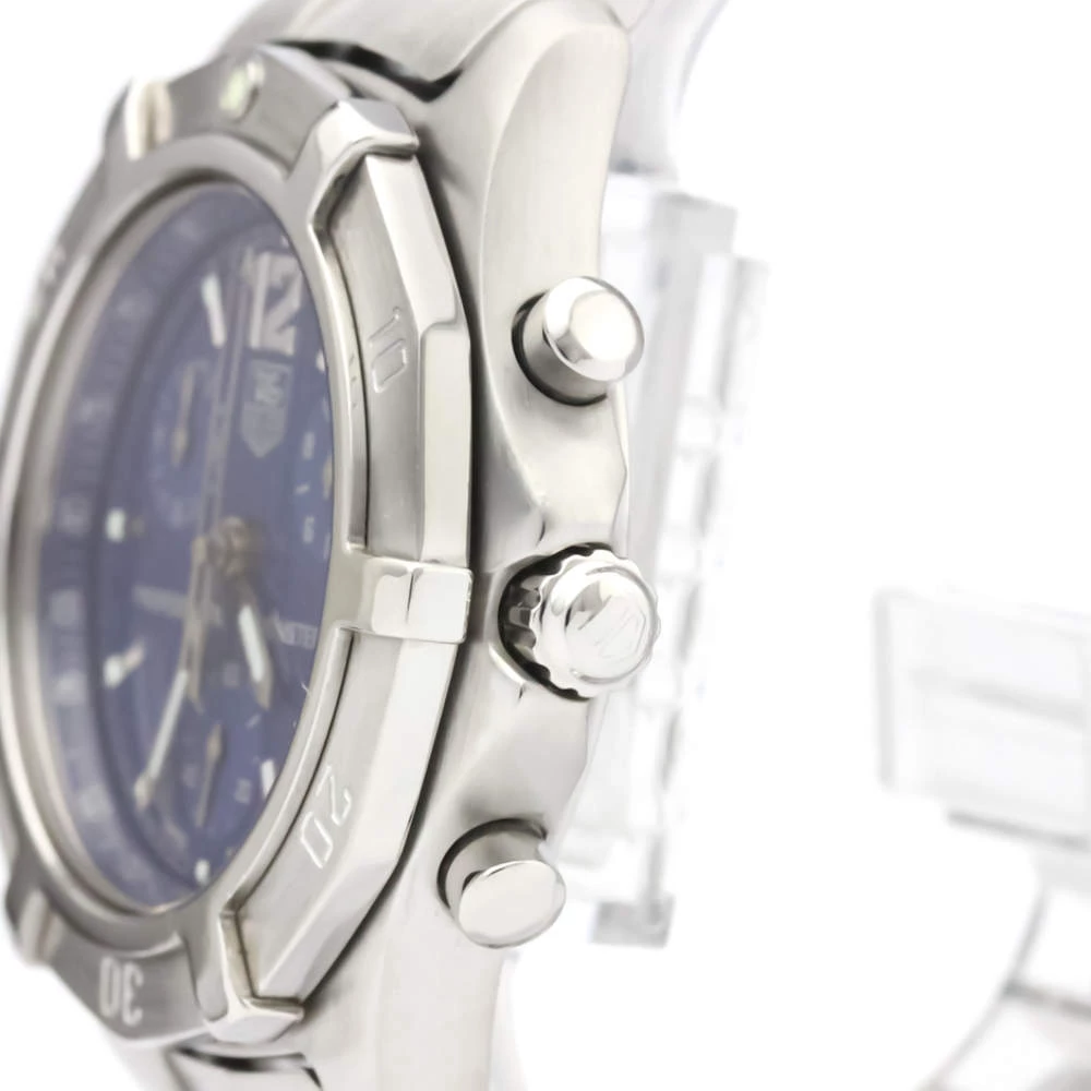 Tag Heuer Blue Stainless Steel 2000 Exclusive Chronograph CN1112 Quartz Men's Wristwatch 38 MM For Men 3 Tag Heuer Blue Stainless Steel 2000 Exclusive Chronograph CN1112 Quartz Men's Wristwatch 38 MM For Men - Image 3