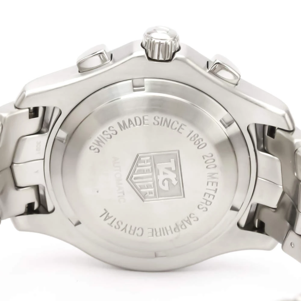 Tag Heuer Silver Stainless Steel Link Chronograph Automatic CJF2111 Men's Wristwatch 42 MM For Men 3 Tag Heuer Silver Stainless Steel Link Chronograph Automatic CJF2111 Men's Wristwatch 42 MM For Men - Image 3