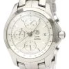Tag Heuer Silver Stainless Steel Link Chronograph Automatic CJF2111 Men's Wristwatch 42 MM For Men