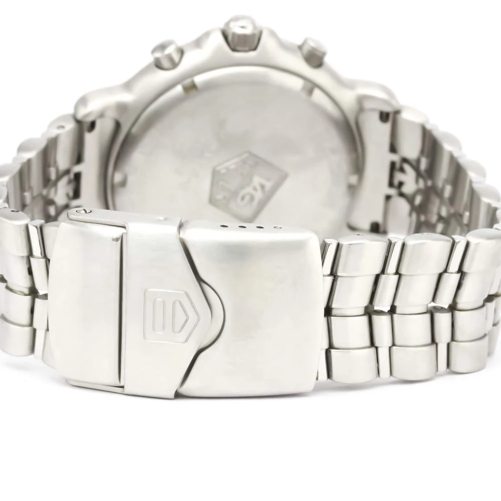 Tag Heuer Black Stainless Steel 6000 Chronogragh Quartz CH1113 Men's Wristwatch 40 MM For Men 4 Tag Heuer Black Stainless Steel 6000 Chronogragh Quartz CH1113 Men's Wristwatch 40 MM For Men - Image 4