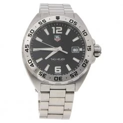 Tag Heuer Black Stainless Steel Formula 1 WAZ1112.BA0875 Quartz Men's Wristwatch 41 Mm For Men