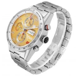 Tag Heuer Champagne Stainless Steel Carrera Day-Date CV2A1H Men's Wristwatch 43 MM For Men -Tag Heuer Sales Shop luxury men tag heuer used watches p403773 005