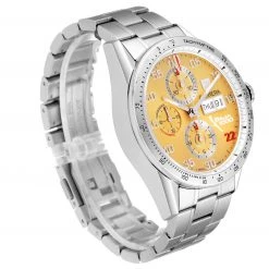 Tag Heuer Champagne Stainless Steel Carrera Day-Date CV2A1H Men's Wristwatch 43 MM For Men -Tag Heuer Sales Shop luxury men tag heuer used watches p403773 006