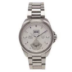 Tag Heuer White Stainless Steel Grand Carrera Calibre 8 Men's Wristwatch 43MM For Men 7 Tag Heuer White Stainless Steel Grand Carrera Calibre 8 Men's Wristwatch 43MM For Men -Tag Heuer Sales Shop luxury men tag heuer used watches p40789 0003