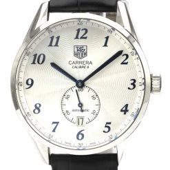 Tag Heuer Silver Stainless Steel Carrera WAS2111 Automatic Men's Wristwatch 39 MM For Men