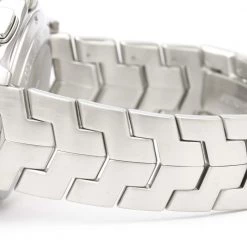 Tag Heuer Silver Stainless Steel Link Calibre 16 Chronograph Automatic CAT2011 Men's Wristwatch 43 MM For Men -Tag Heuer Sales Shop luxury men tag heuer used watches p415618 002