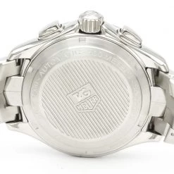 Tag Heuer Silver Stainless Steel Link Calibre 16 Chronograph Automatic CAT2011 Men's Wristwatch 43 MM For Men -Tag Heuer Sales Shop luxury men tag heuer used watches p415618 003