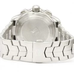 Tag Heuer Silver Stainless Steel Link Calibre 16 Chronograph Automatic CAT2011 Men's Wristwatch 43 MM For Men -Tag Heuer Sales Shop luxury men tag heuer used watches p415618 006