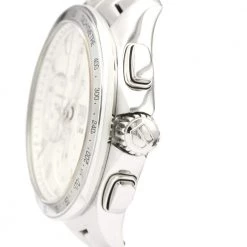 Tag Heuer Silver Stainless Steel Link Calibre 16 Chronograph Automatic CAT2011 Men's Wristwatch 43 MM For Men -Tag Heuer Sales Shop luxury men tag heuer used watches p415618 008