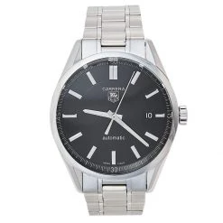 Tag Heuer Black Stainless Steel Carrera WV211B.BA0787 Automatic Men's Wristwatch 38 Mm For Men