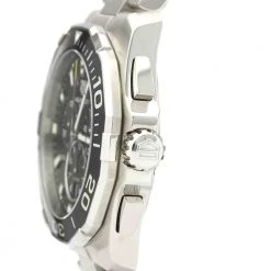 Tag Heuer Black Stainless Steel Aquaracer Quartz CAY111A Men's Wristwatch 43 MM For Men -Tag Heuer Sales Shop luxury men tag heuer used watches p435268 001