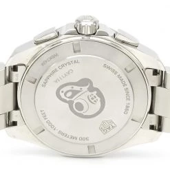 Tag Heuer Black Stainless Steel Aquaracer Quartz CAY111A Men's Wristwatch 43 MM For Men -Tag Heuer Sales Shop luxury men tag heuer used watches p435268 006