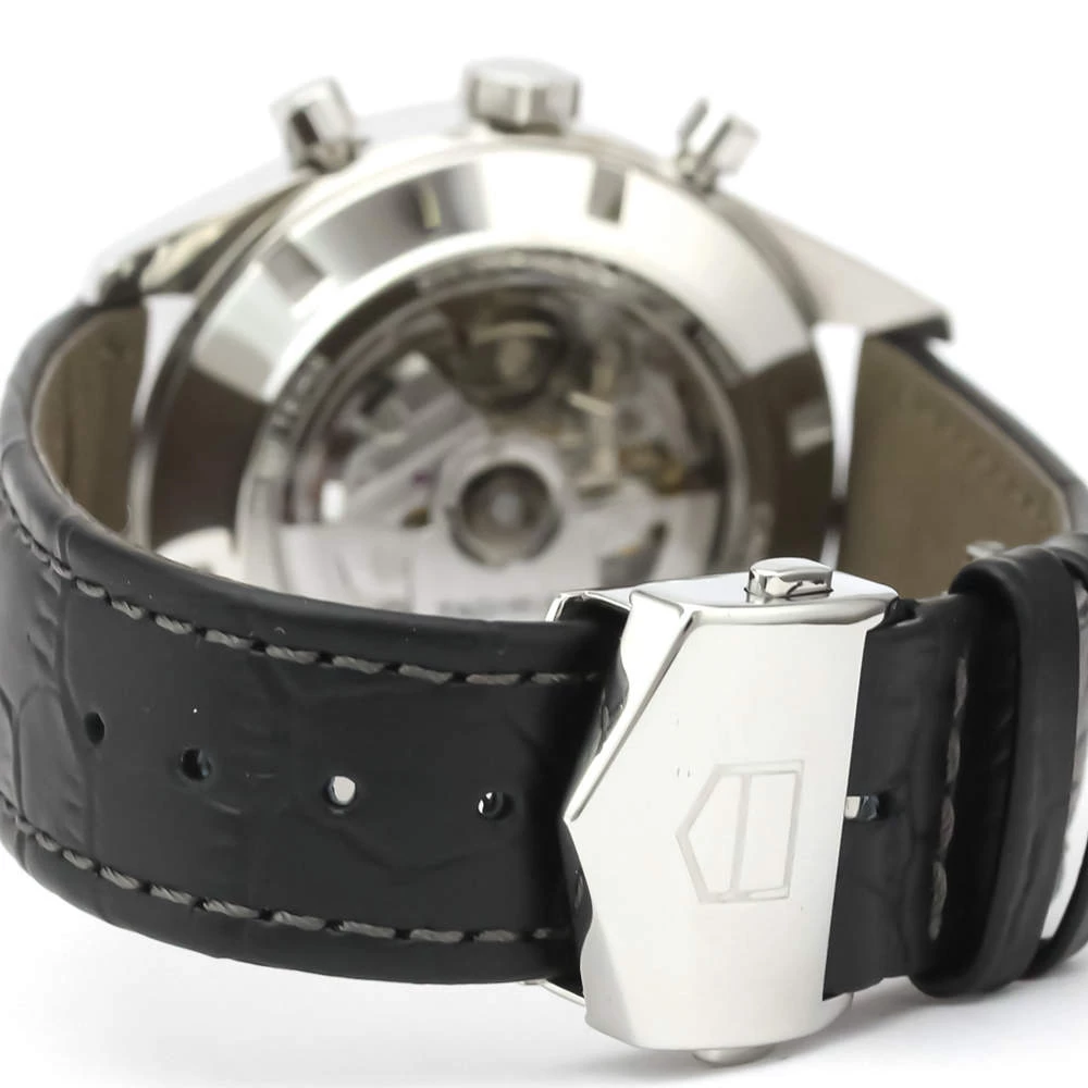 Tag Heuer White Stainless Steel Carrera Heritage Calibre 16 Automatic CAS2111 Men's Wristwatch 41 MM For Men 4 Tag Heuer White Stainless Steel Carrera Heritage Calibre 16 Automatic CAS2111 Men's Wristwatch 41 MM For Men - Image 4