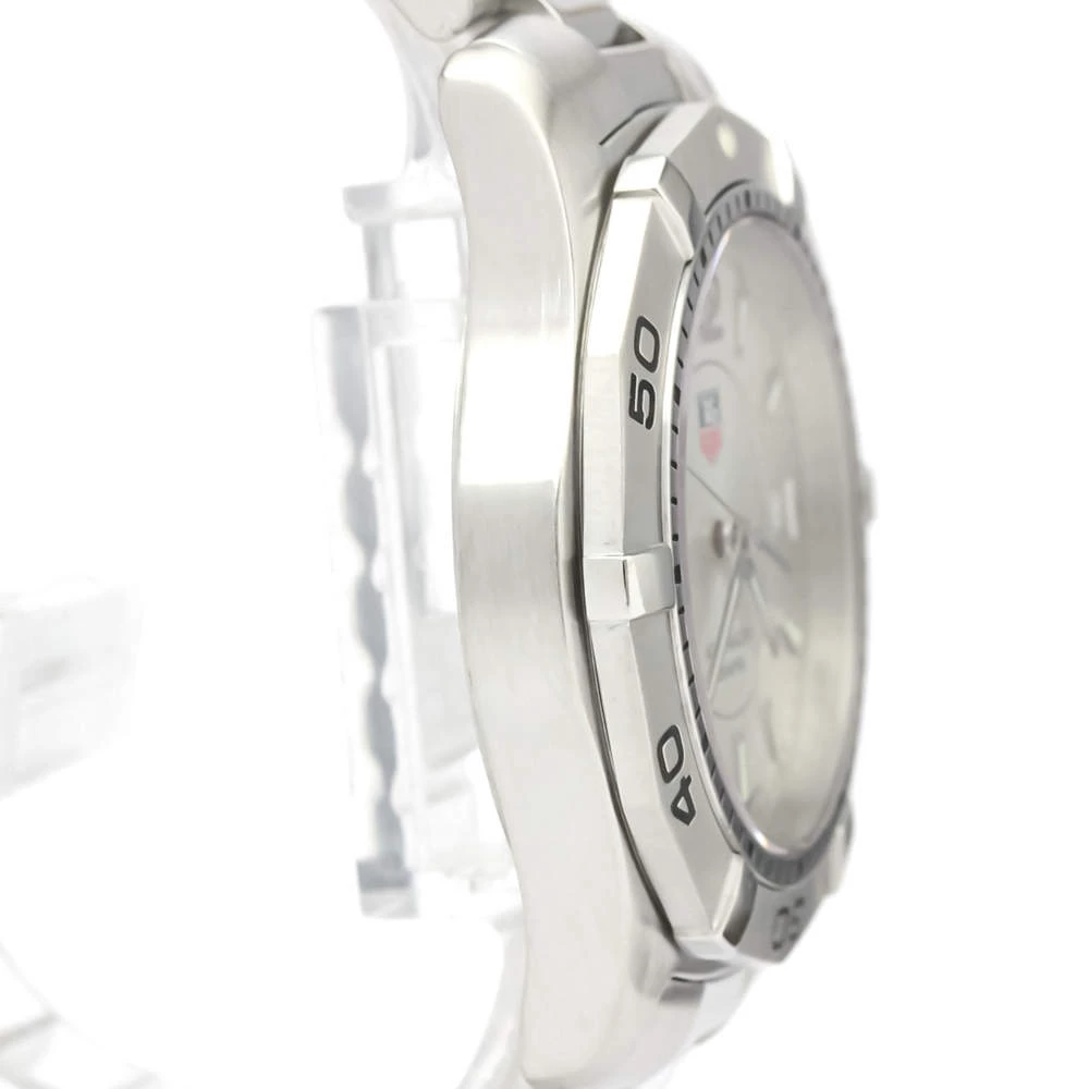 Tag Heuer Silver Stainless Steel Aquaracer WAF1112 Quartz Men's Wristwatch 39 MM For Men 5 Tag Heuer Silver Stainless Steel Aquaracer WAF1112 Quartz Men's Wristwatch 39 MM For Men - Image 5