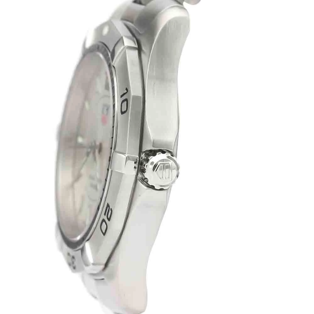 Tag Heuer Silver Stainless Steel Aquaracer WAF1112 Quartz Men's Wristwatch 39 MM For Men 6 Tag Heuer Silver Stainless Steel Aquaracer WAF1112 Quartz Men's Wristwatch 39 MM For Men - Image 6
