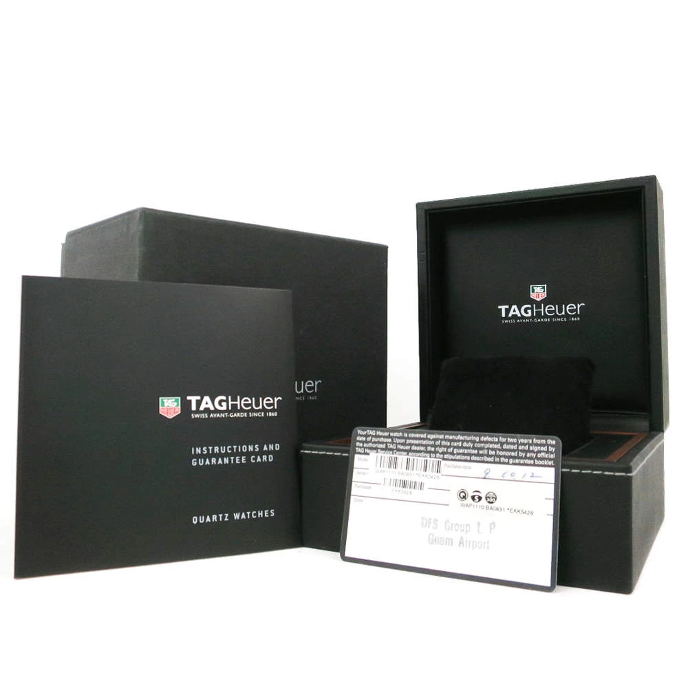 Tag Heuer Black Stainless Steel Aquaracer WAP1110 Quartz Men's Wristwatch 40 MM For Men 9 Tag Heuer Black Stainless Steel Aquaracer WAP1110 Quartz Men's Wristwatch 40 MM For Men - Image 9