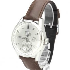 Tag Heuer Silver Stainless Steel Carrera Calibre 8 GMT Automatic WAR5011 Men's Wristwatch 41 MM For Men