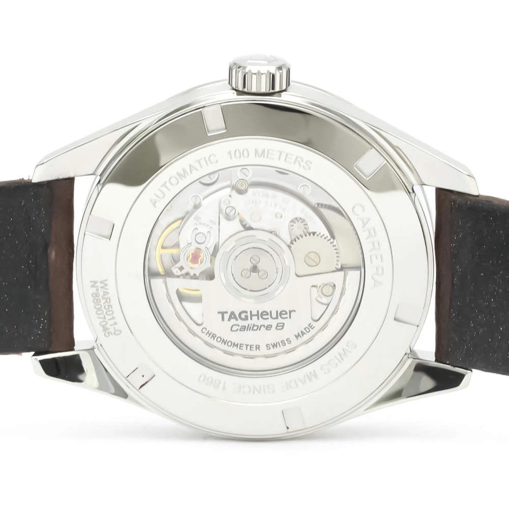 Tag Heuer Silver Stainless Steel Carrera Calibre 8 GMT Automatic WAR5011 Men's Wristwatch 41 MM For Men 3 Tag Heuer Silver Stainless Steel Carrera Calibre 8 GMT Automatic WAR5011 Men's Wristwatch 41 MM For Men - Image 3