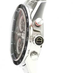 Tag Heuer Black Stainless Steel Carrera Calibre 16 Day Date Chronograph CV2A10 Men's Wristwatch 43 MM For Men -Tag Heuer Sales Shop luxury men tag heuer used watches p438113 007