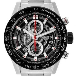 Tag Heuer Black Stainless Carrera Chronograph CAR2A1W Men's Wristwatch 45 MM For Men 12 Tag Heuer Black Stainless Carrera Chronograph CAR2A1W Men's Wristwatch 45 MM For Men -Tag Heuer Sales Shop luxury men tag heuer used watches p457916 009