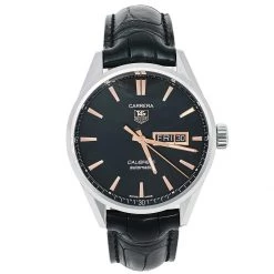 Tag Heuer Black Stainless Steel Carrera WAR201C.FC6266 Automatic Men's Wristwatch 41 Mm For Men