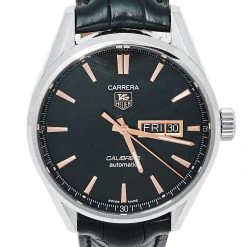 Tag Heuer Black Stainless Steel Carrera WAR201C.FC6266 Automatic Men's Wristwatch 41 Mm For Men -Tag Heuer Sales Shop luxury men tag heuer used watches p475490 006